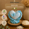 Bougie Cœur sur les Mains Personnalisable en Cire de Soja | Aleks Senses