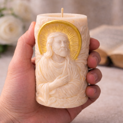 Bougie Jésus Personnalisable en Cire de Soja | Aleks Senses