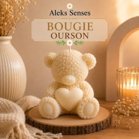 Bougie Ourson Personnalisable en Cire de Soja | Aleks Senses