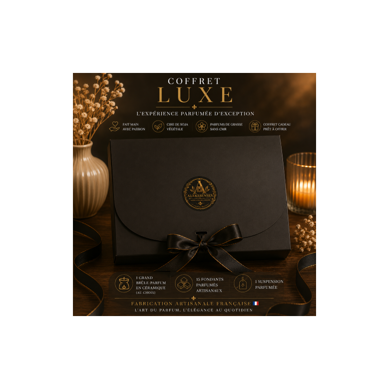 Coffret Luxe | Grand brûle-parfum, 15 fondants & suspension | Aleks Senses