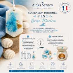 Suspension parfumée 2 en 1 Brise Marine  Cire végétale | Aleks Senses