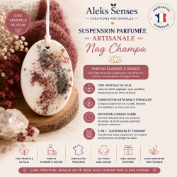 Suspension parfumée Nag Champa 2 en 1 – Cire végétale | Aleks Senses