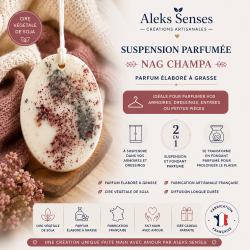 Suspension parfumée Nag Champa 2 en 1 – Cire végétale | Aleks Senses