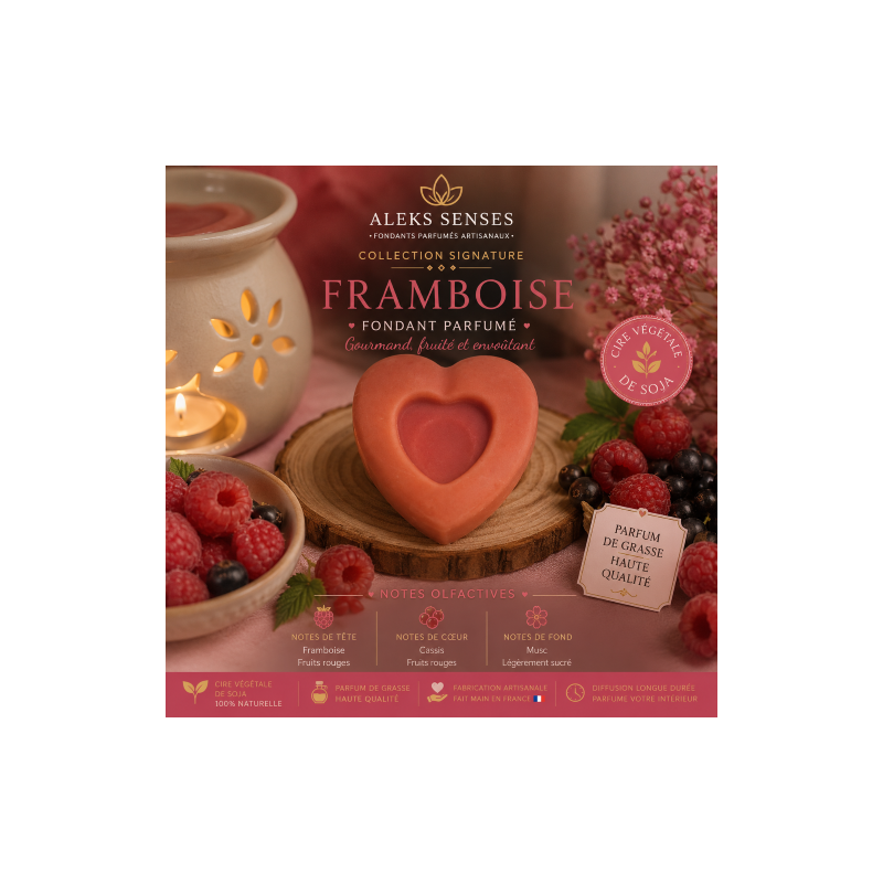 Fondant parfumé Framboise | Fondant artisanal fruité | Aleks Senses