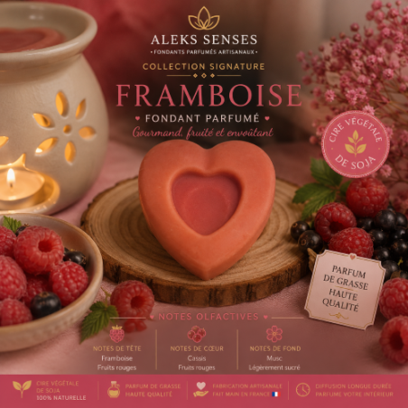 Fondant parfumé Framboise | Fondant artisanal fruité | Aleks Senses