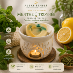 Fondant parfumé Menthe Citronnée | Fondant artisanal frais aux agrumes | Aleks Senses