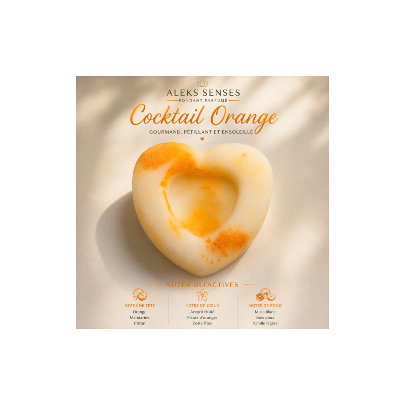 Fondant parfumé Cocktail Orange | Fondant artisanal aux agrumes | Aleks Senses