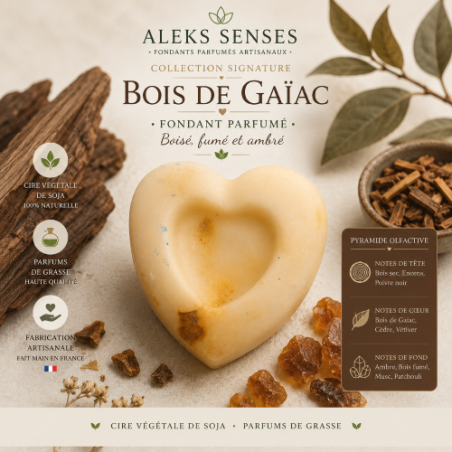 Fondant parfumé Bois de Gaïac | Fondant artisanal boisé | Aleks Senses