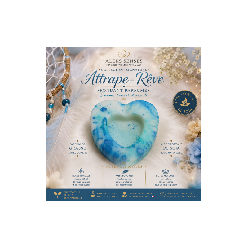 Fondant parfumé Attrape-Rêve | Fondant artisanal floral et musqué | Aleks Senses