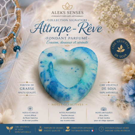 Fondant parfumé Attrape-Rêve | Fondant artisanal floral et musqué | Aleks Senses