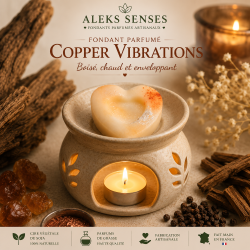 Fondant parfumé Copper Vibration | Fondant artisanal boisé et ambré | Aleks Senses
