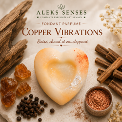 Fondant parfumé Copper Vibration | Fondant artisanal boisé et ambré | Aleks Senses