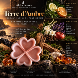 Fondant parfumé Terre d'Ambre | Fondant artisanal boisé et ambré | Aleks Senses
