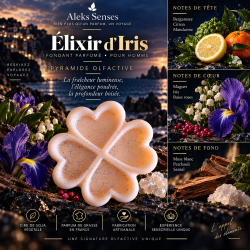 Fondant parfumé Élixir d'Iris | Fondant artisanal floral et poudré | Aleks Senses