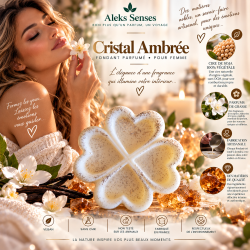 Fondant parfumé Cristal Ambré | Fondant artisanal ambré et boisé | Aleks Senses